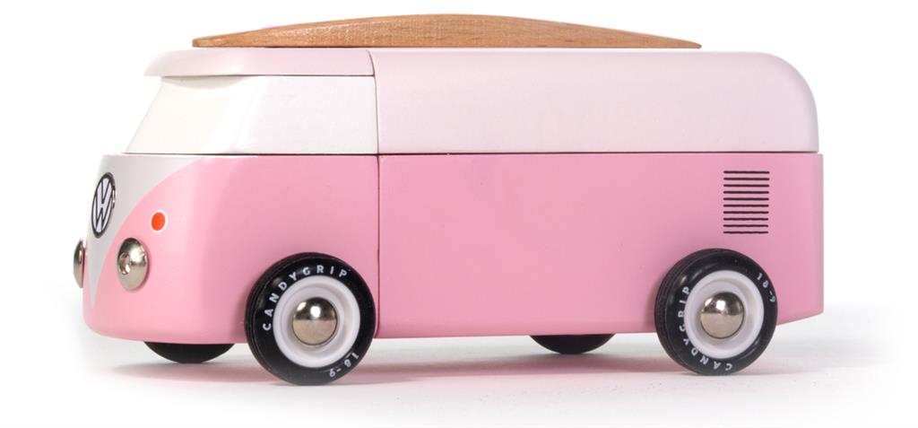 Holzauto Candycar World - Rosa Strandbus