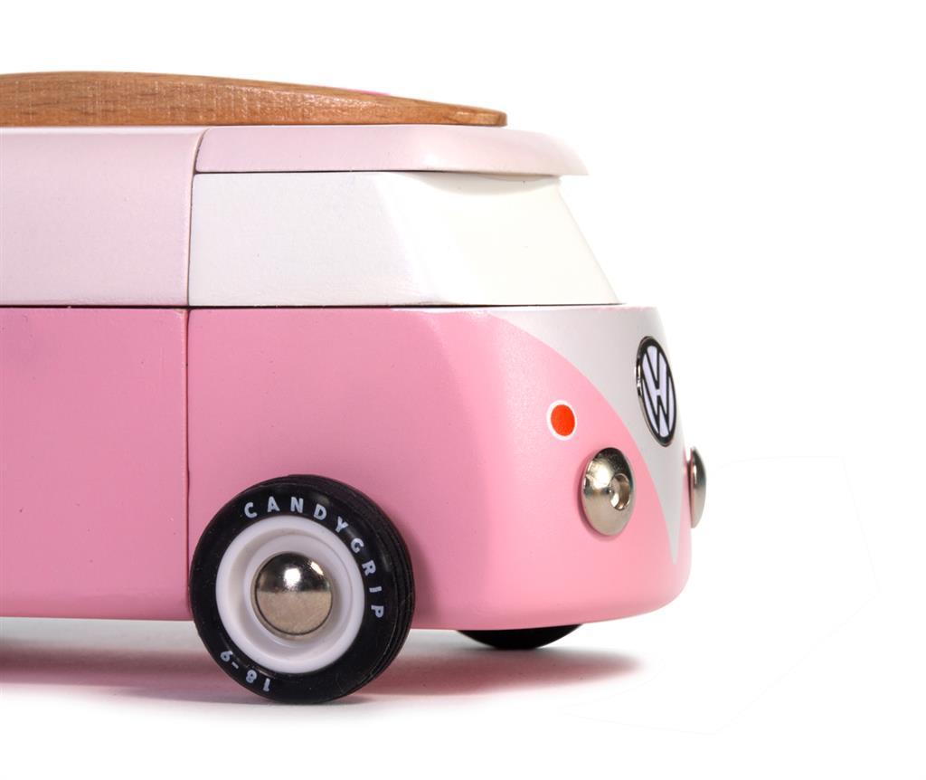 Holzauto Candycar World - Rosa Strandbus