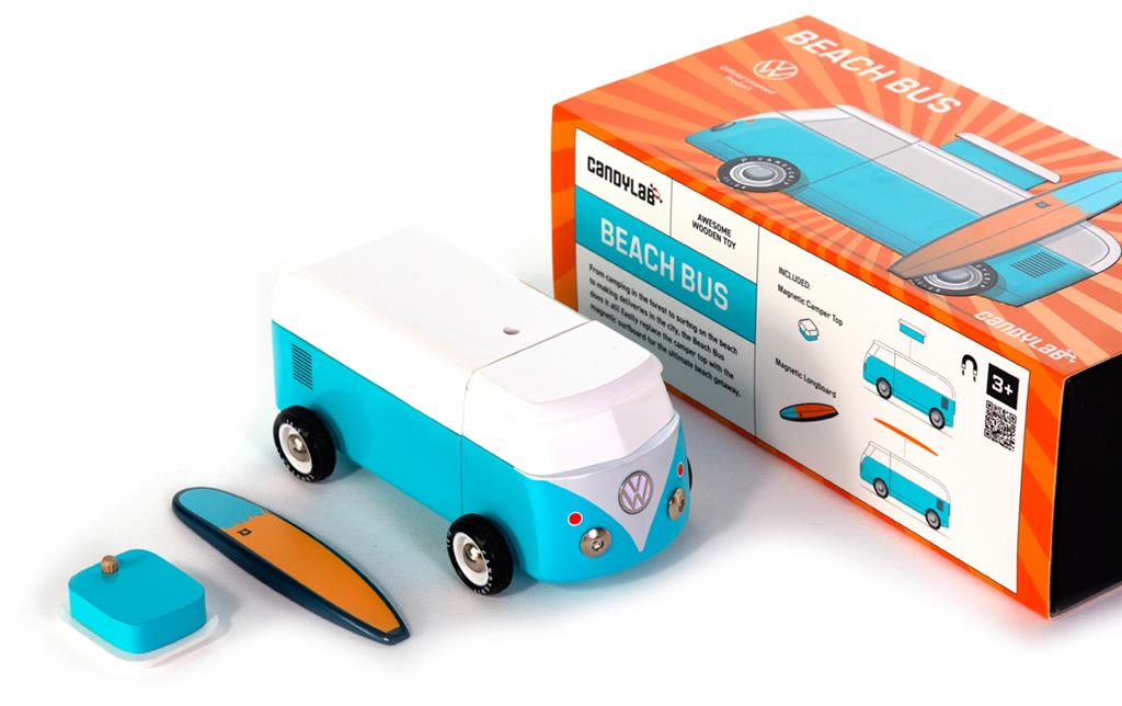 Voiture en Bois Candycar World - Van de Plage Océan