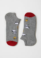 Chaussettes courtes BeSnoopy Gris | Objetos de diseño y regalos originales
