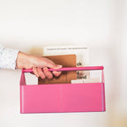 Boîte de rangement - Organisateur - Métal - Rose - 30x17x17cm
