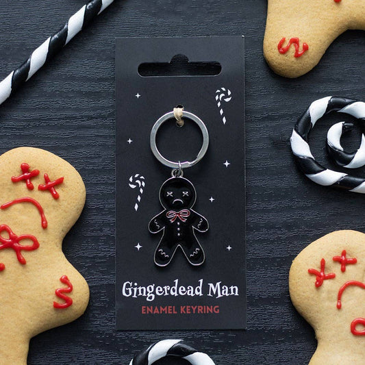 Spooky Gingerbread Gothic Christmas Keychain