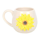 Runde Tasse „Hello Sunshine“ mit 3D-Sonnenblume