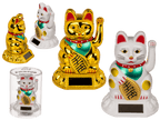 Mini Chat Chanceux Blanc Solaire – vue 3