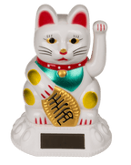Mini Chat Chanceux Blanc Solaire – vue 7