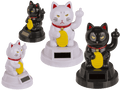 Chat porte-bonheur – Angry chat, avec solaire cellule, 8 cm