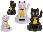 Chat porte-bonheur – Angry chat, avec solaire cellule, 8 cm