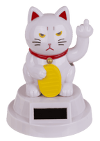 Chat porte-bonheur – Angry chat, avec solaire cellule, 8 cm – vue 3