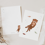 Oggetto regalo di design – carte de voeux loutre tilda theo 
