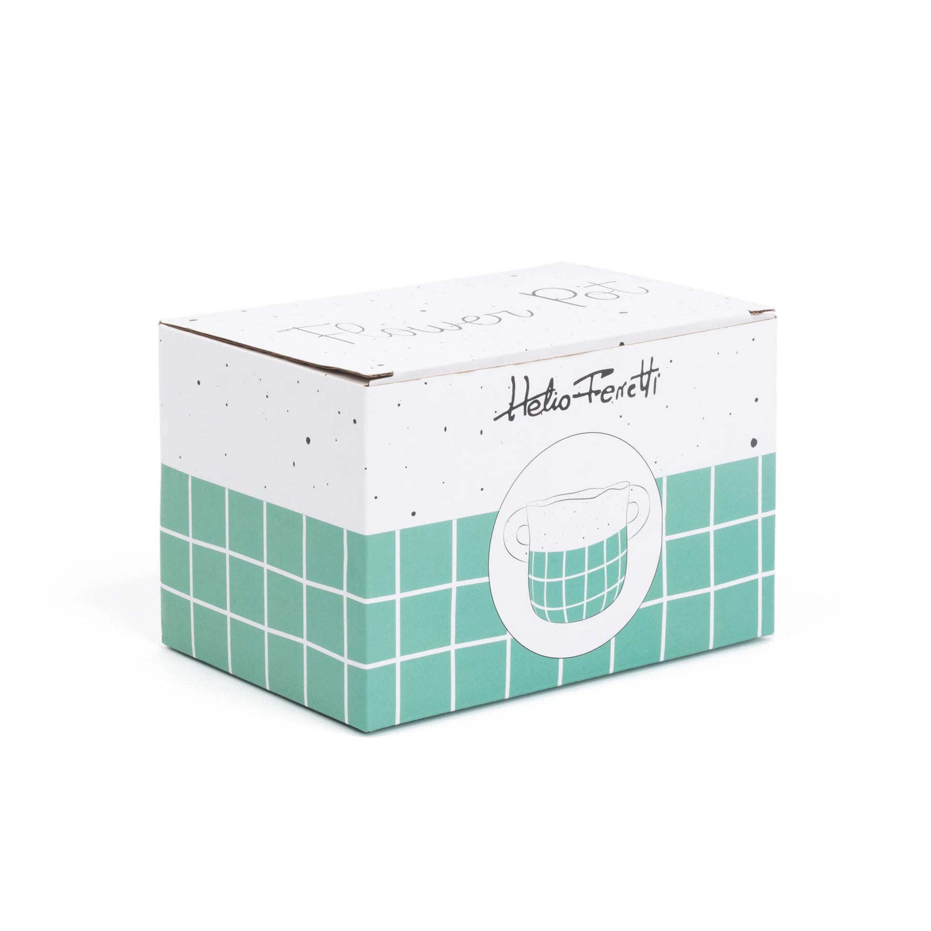 Vase Vert Fait Main Peint à la Main Helio Ferretti Vue 3