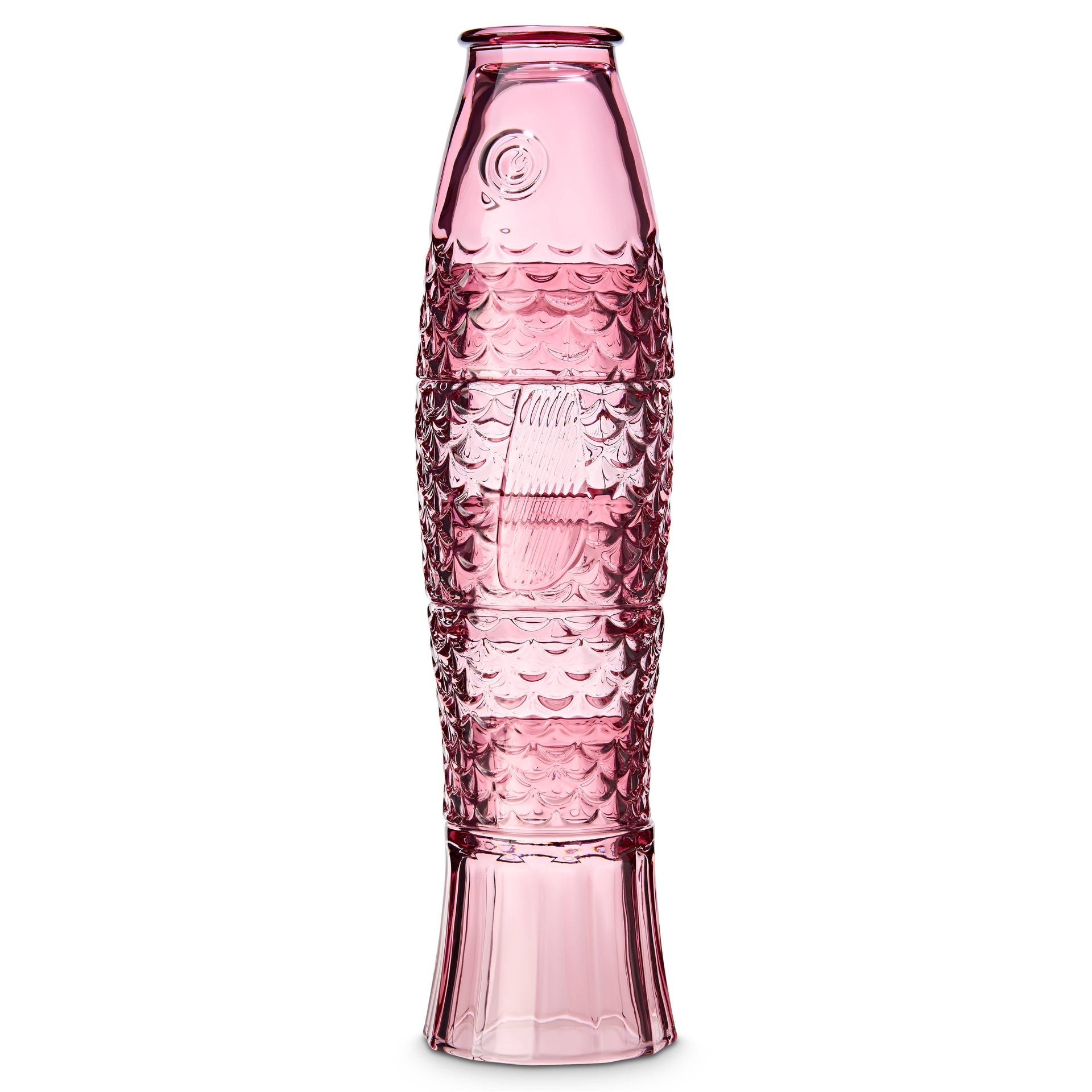 Verres à boire empilables Poisson - Lot de 4 roses