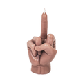 Bougie - Doigt d'honneur - Cire - Taupe - 310 grammes - 10x9x17 cm | Design-lahjat ja sisustustuotteet