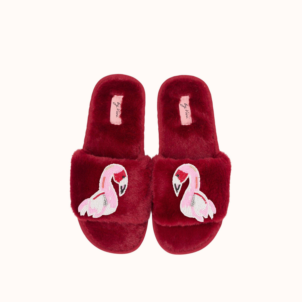 Paire de broches pour Chaussons - Flamant rose