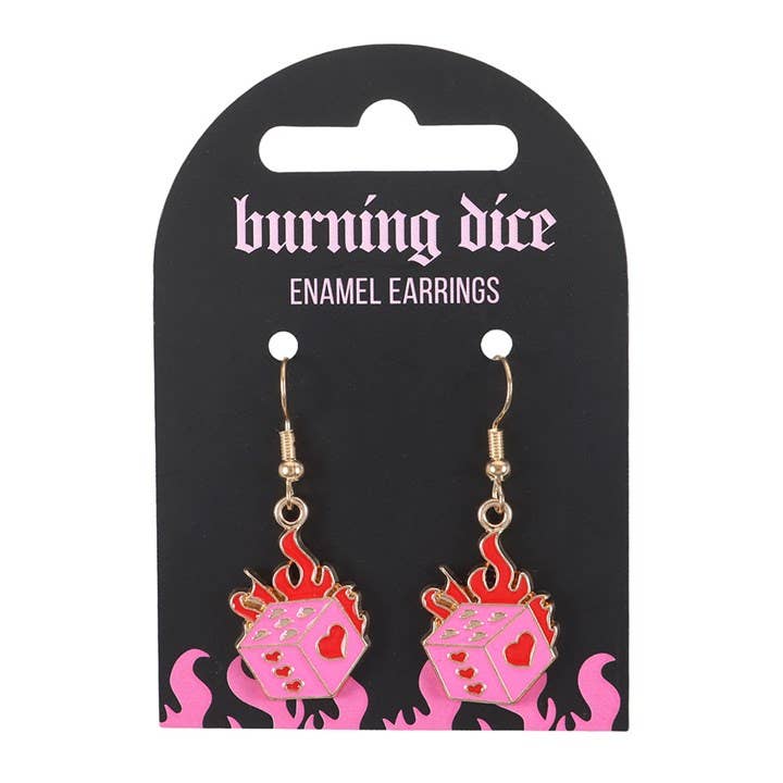Boucles d'oreilles Dés en feu