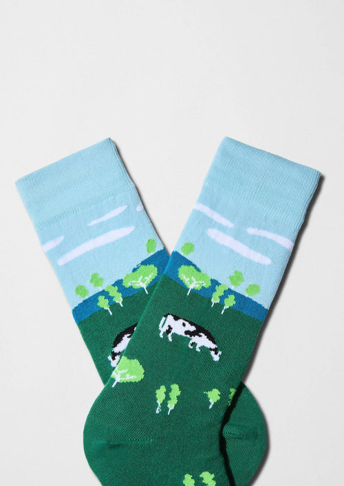 BeFarm - Chaussettes 100 % coton biologique: Vert / 36/40