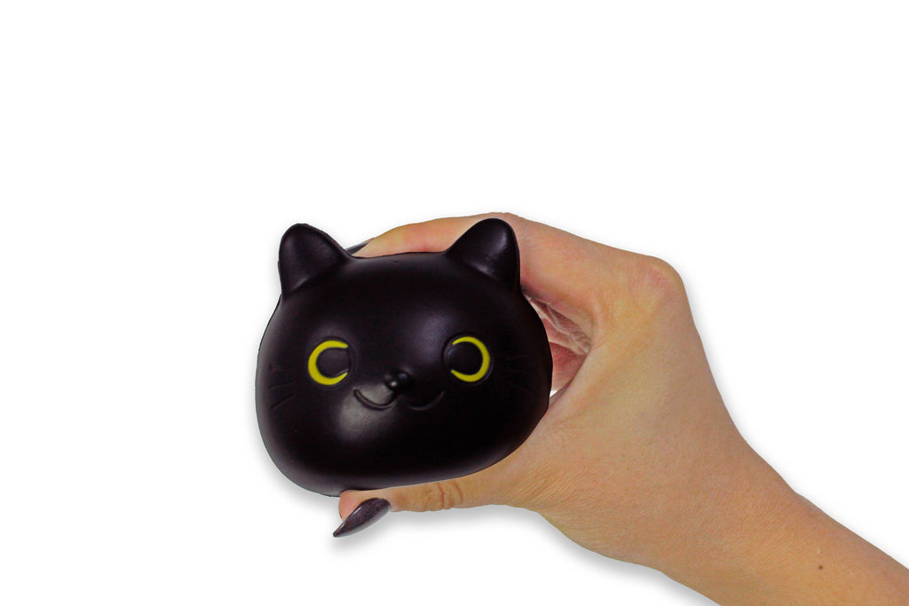 Stressball mit schwarzer Katze