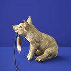 Lampe de table Cochon doré