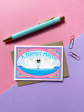 Petite Carte de vœux Cygnes "A Perfect Match" | Oggetti di design e regali originali