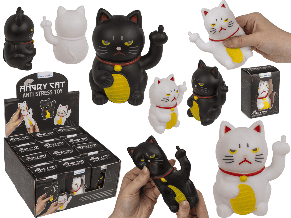 Anti stress jouet – Angry chat, 7, 5 cm