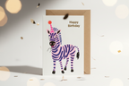 Geburtstagskarte - Zebra