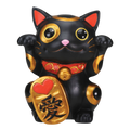 Black Lucky Cat Figurine