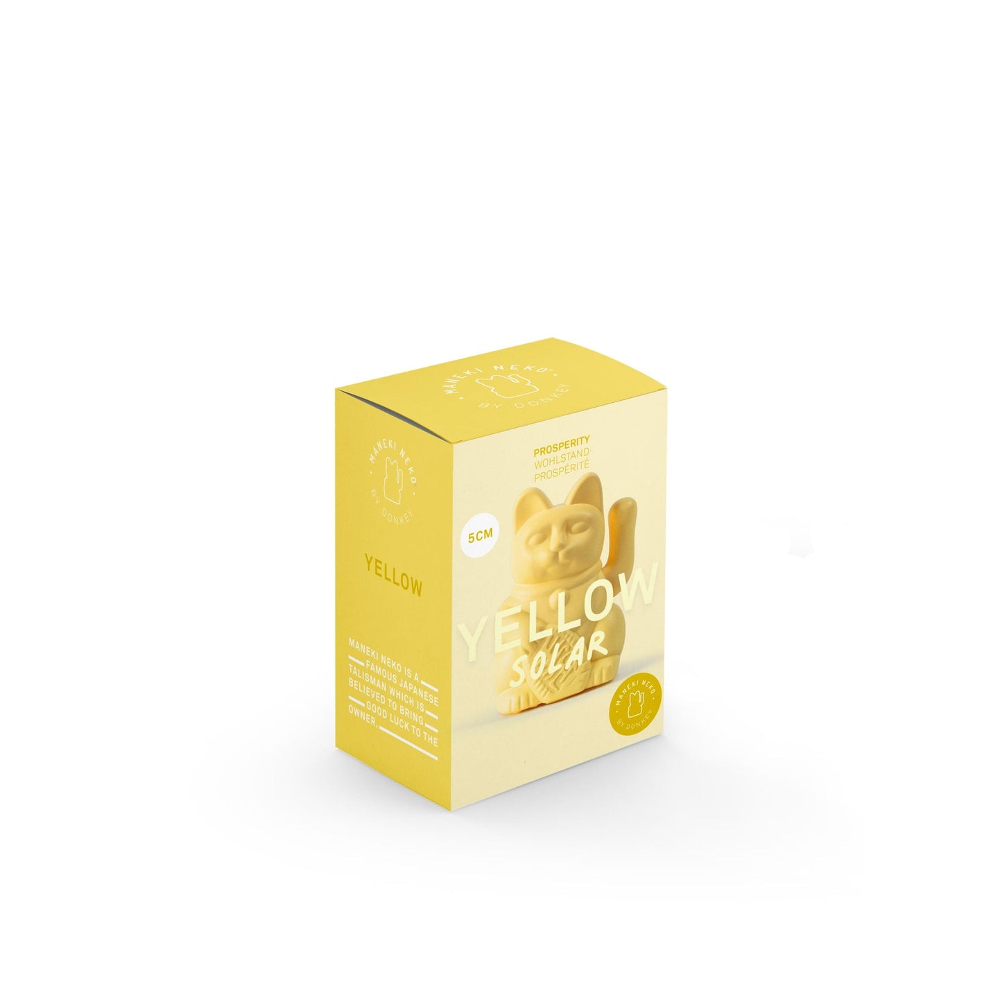 Mini Chat Chanceux Jaune Solaire