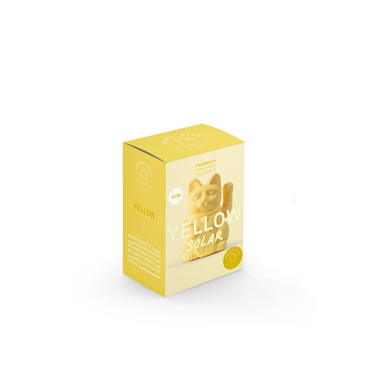 Mini Chat Chanceux Solaire Jaune