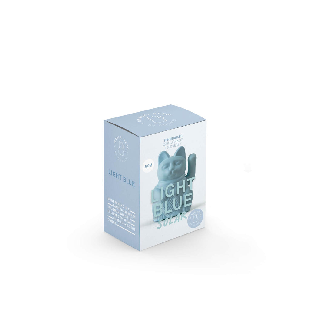 Mini Solarlicht Blaue Glückskatze