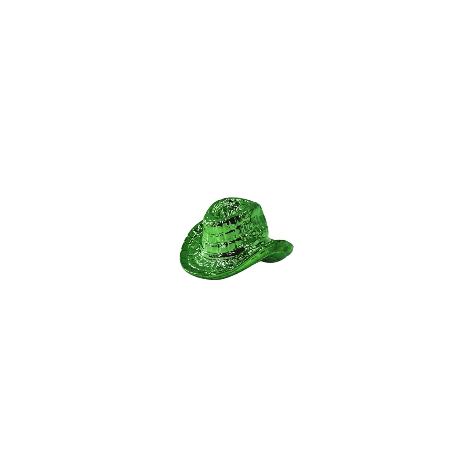 Bougeoir - Chapeau de cowboy - Vert - 13,5x11x7 cm | Design e regali originali