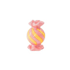 Bougeoir - Bonbon Toffee - Céramique - Rose/Jaune - 8,5x8,5x13 cm