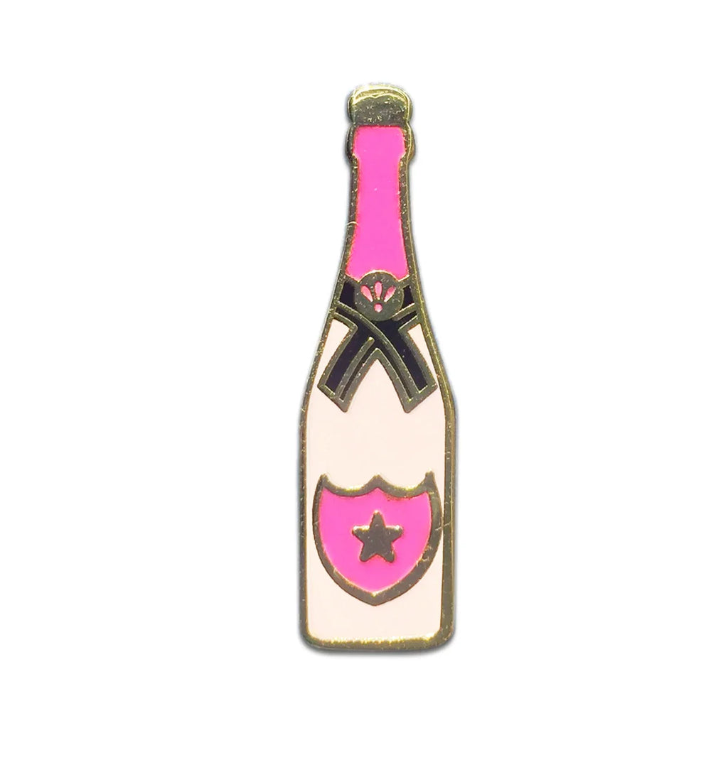 Regalo de diseño – pins bouteille de champagne rose jungle empire 
