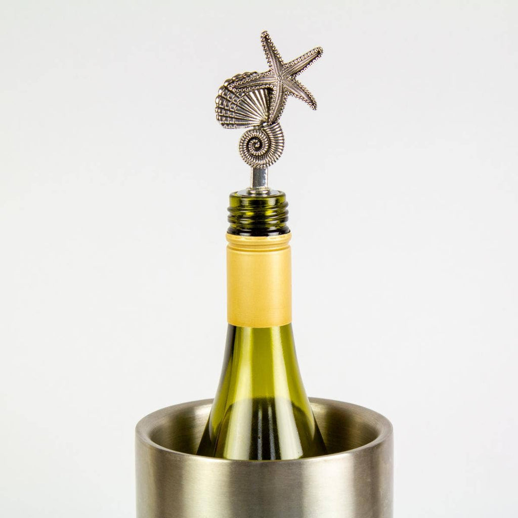 Bouchon de bouteille étoile de mer et coquillage