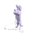 Tischleuchte – Dackellampe – Polyresin – Lila – E14 – 10 x 15 x 38 cm