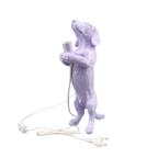 Tischleuchte – Dackellampe – Polyresin – Lila – E14 – 10 x 15 x 38 cm