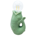 Déco LED poisson matcha à piles L13,5 P8,2 H27cm