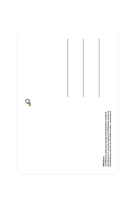 Postcard with Wild Swan