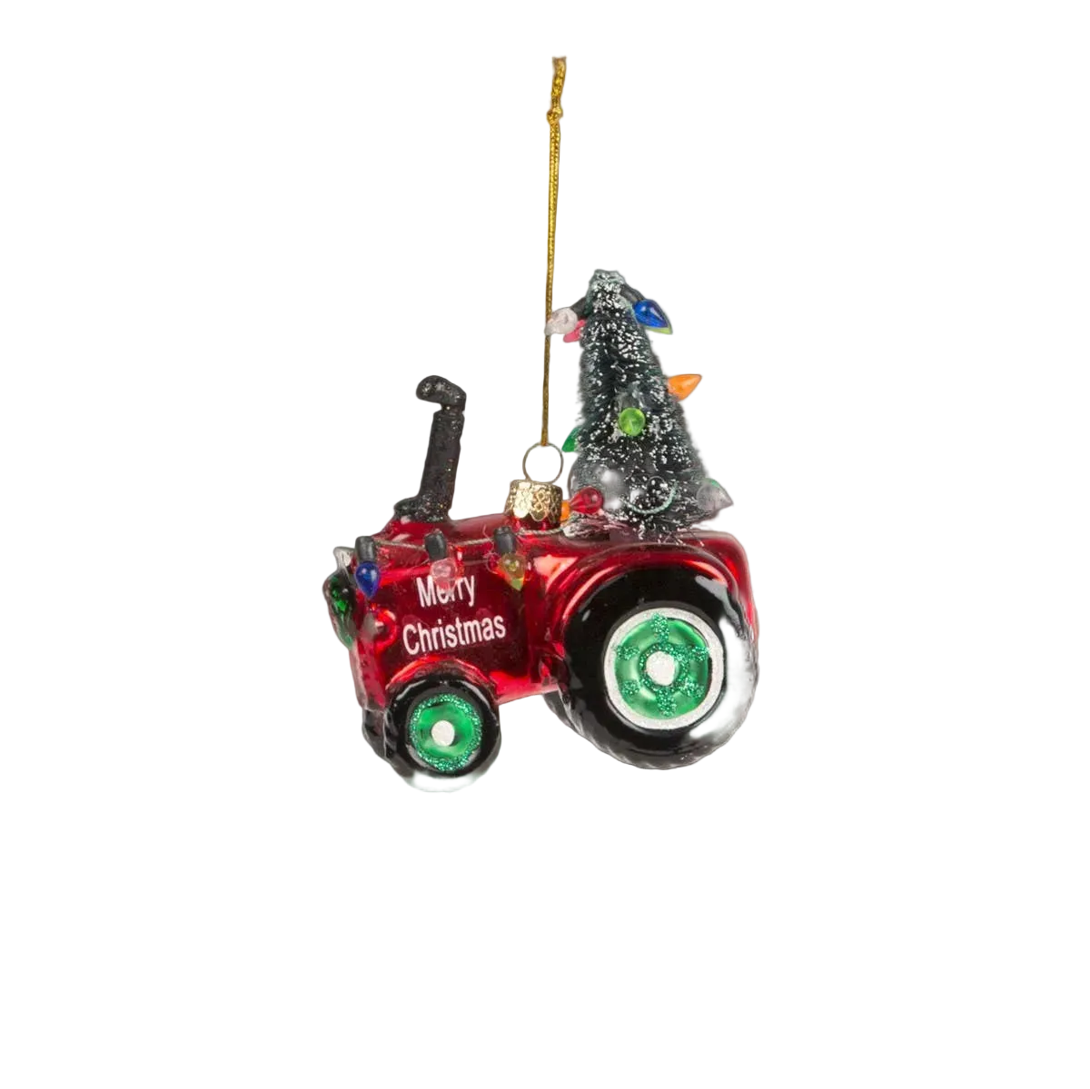 Festliche Traktor-Weihnachtskugel