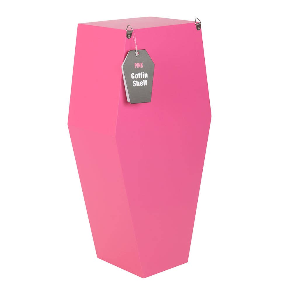 Étagère en forme de cercueil rose fuchsia