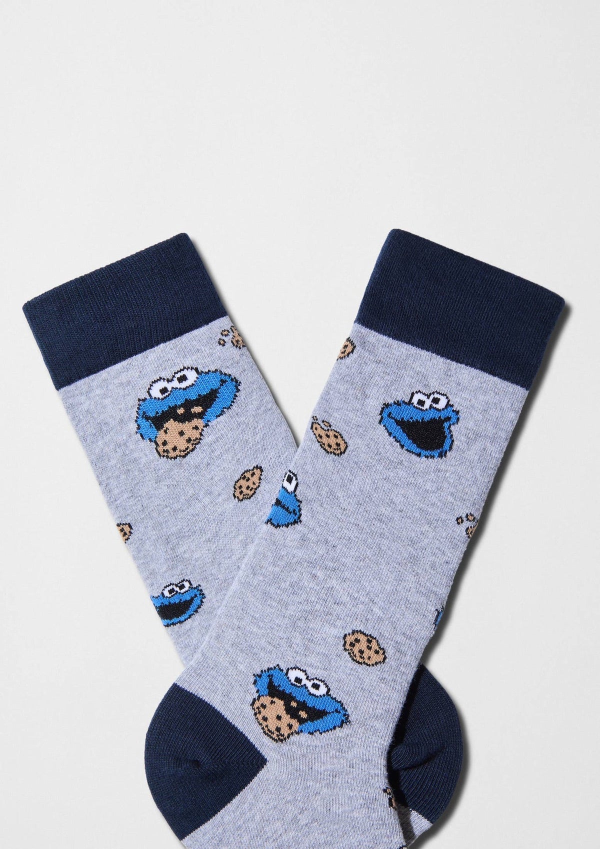 BeSesameStreet Cookie Monster Gris - coton biologique