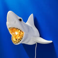 Hai Sharky Hai-Wandleuchte, Weiß/Gold