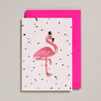 carte de voeux avec patch flamant rose petra boase ltd GC FLA 0002 