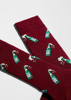 BeBeer Burgundy - Chaussettes coton biologique: Bordeaux / 36/40
