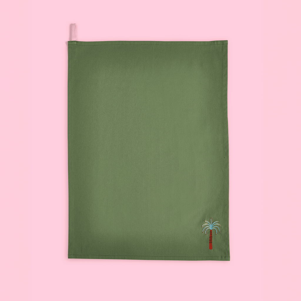 Torchons Palmier de la Côte Électrique - Lot de 2