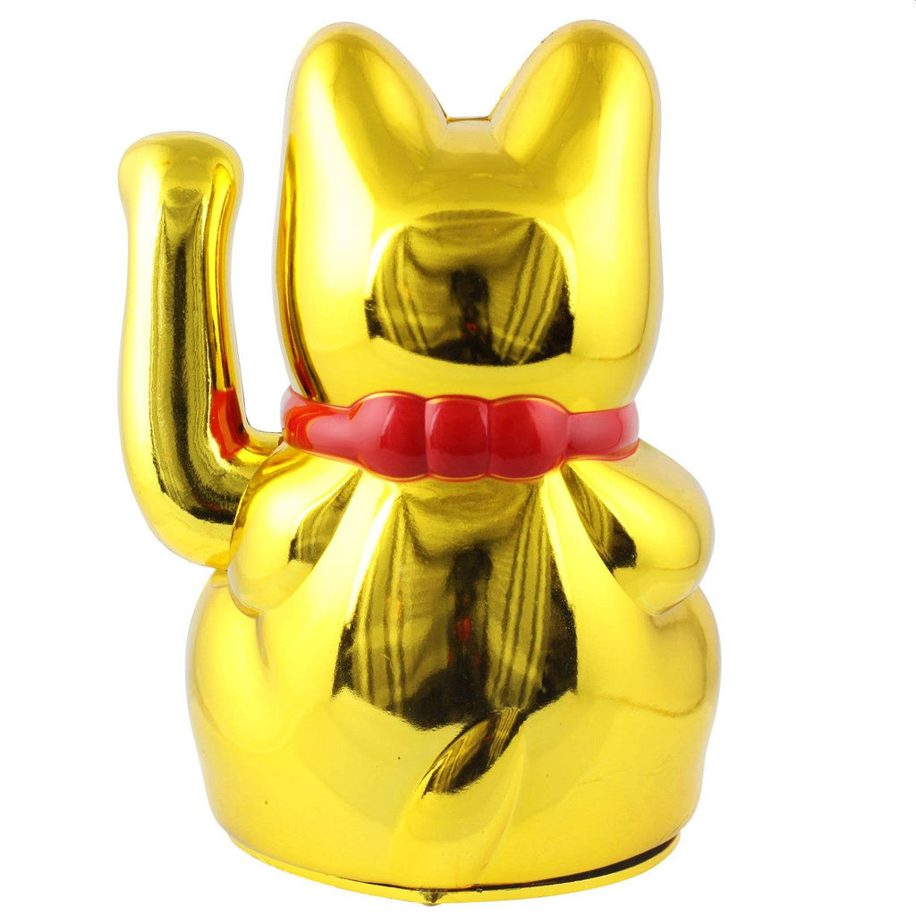 Chat chanceux blanc 13cm