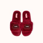 Paar Pantoffeln/Lippenbroschen