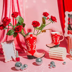 Vase Botte de Cowboy Rouge