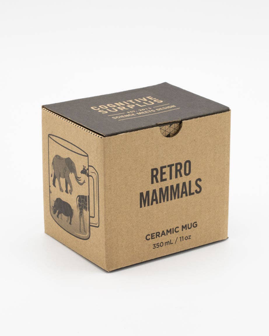 Oggetto regalo di design – Mug Rétro Mammifères (350 ml) – produit scientifique Cognitive Surplus EU, vue 3