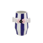 Vase - Vase à fleurs Poissons - Bleu/Blanc/Rose - 14x11,5x18,5cm