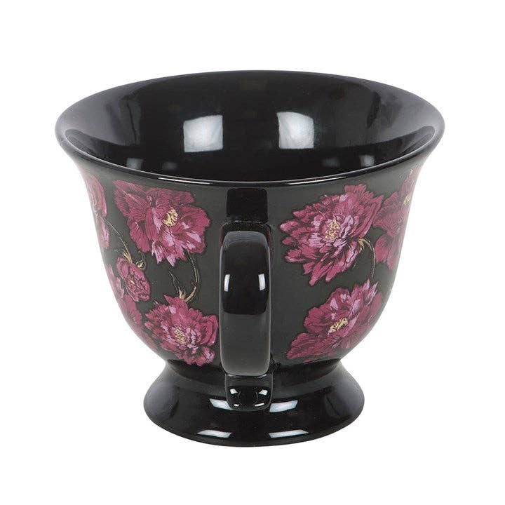 Dark Romance Floral Print Tea Mug