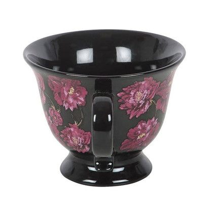 Dark Romance Floral Print Tea Mug